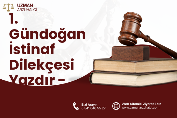 1. Gündoğan İstinaf Dilekçesi Yazdır - Altıeylül