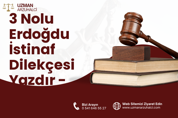 3 Nolu Erdoğdu İstinaf Dilekçesi Yazdır - Ortahisar