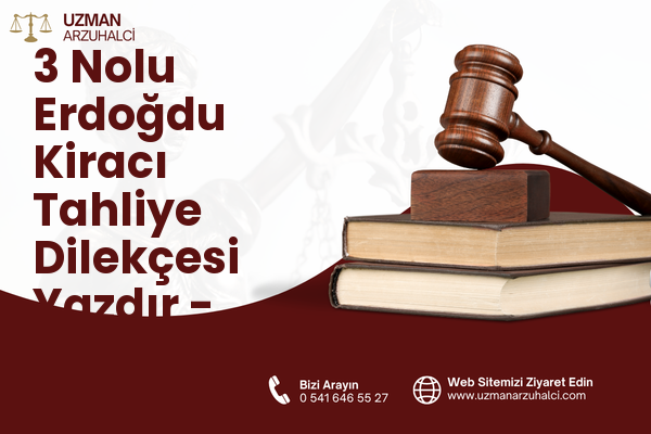 3 Nolu Erdoğdu Kiracı Tahliye Dilekçesi Yazdır - Ortahisar