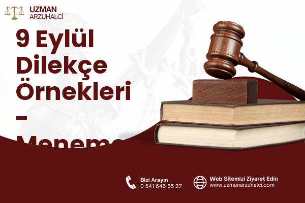 9 Eylül Dilekçe Örnekleri - Menemen