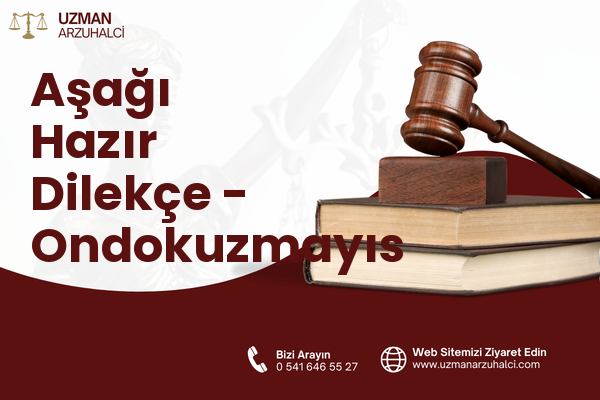 Aşağı Hazır Dilekçe - Ondokuzmayıs