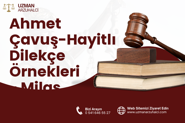 Ahmet Çavuş-Hayitlı Dilekçe Örnekleri - Milas