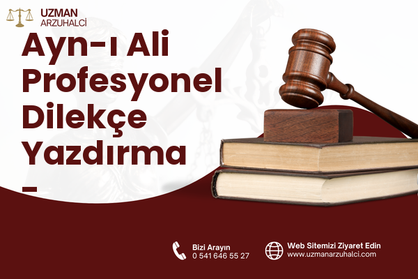 Ayn-ı Ali Profesyonel Dilekçe Yazdırma - Yunusemre