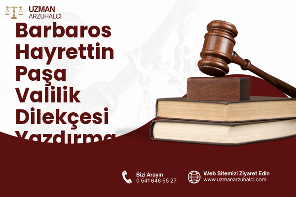 Barbaros Hayrettin Paşa Valilik Dilekçesi Yazdırma - Aliağa