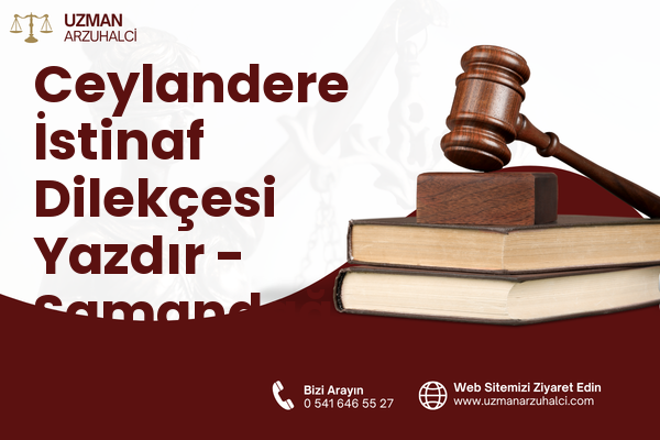 Ceylandere İstinaf Dilekçesi Yazdır - Samandağ