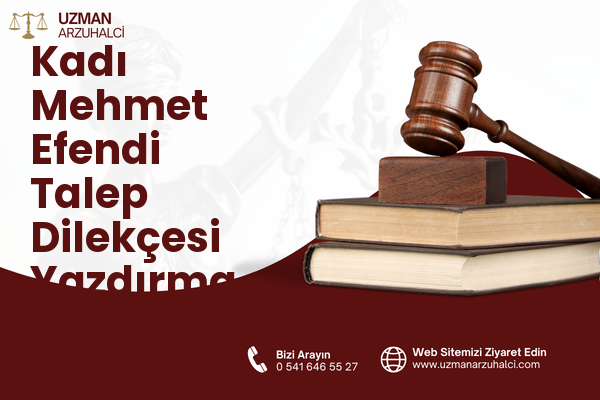 Kadı Mehmet Efendi Talep Dilekçesi Yazdırma - Beyoğlu