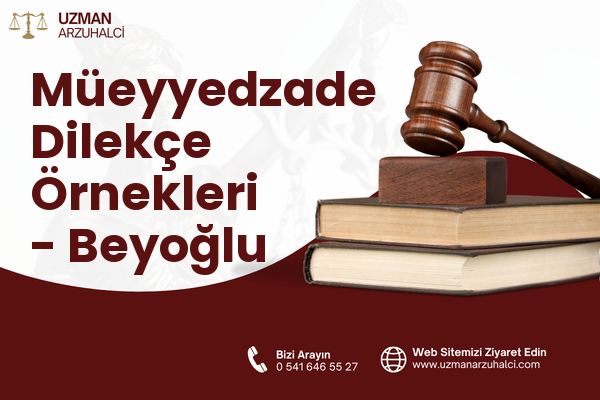 Müeyyedzade Dilekçe Örnekleri - Beyoğlu