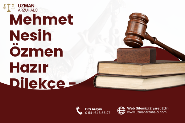 Mehmet Nesih Özmen Hazır Dilekçe - Güngören