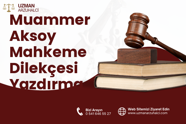 Muammer Aksoy Mahkeme Dilekçesi Yazdırma - Nazilli