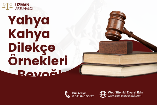 Yahya Kahya Dilekçe Örnekleri - Beyoğlu