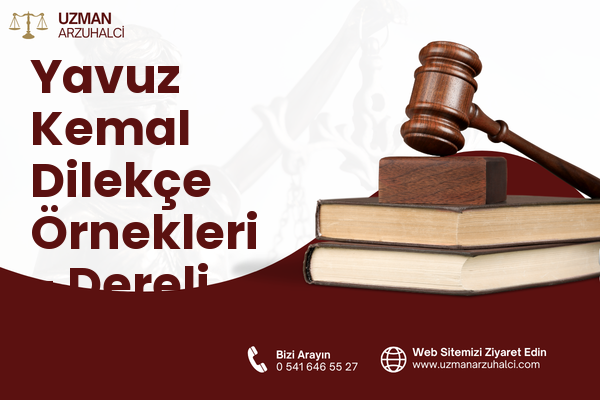 Yavuz Kemal Dilekçe Örnekleri - Dereli